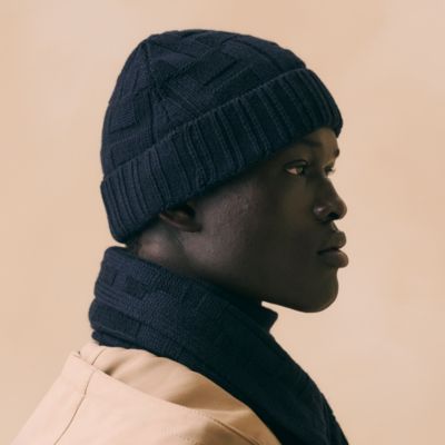 メンズ カシミヤニットキャップ＆レザーグローブ | Hermès - エルメス